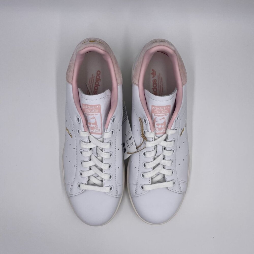 adidas Stan Smith White / Pink Womens Shoes - Picture 5 of 8